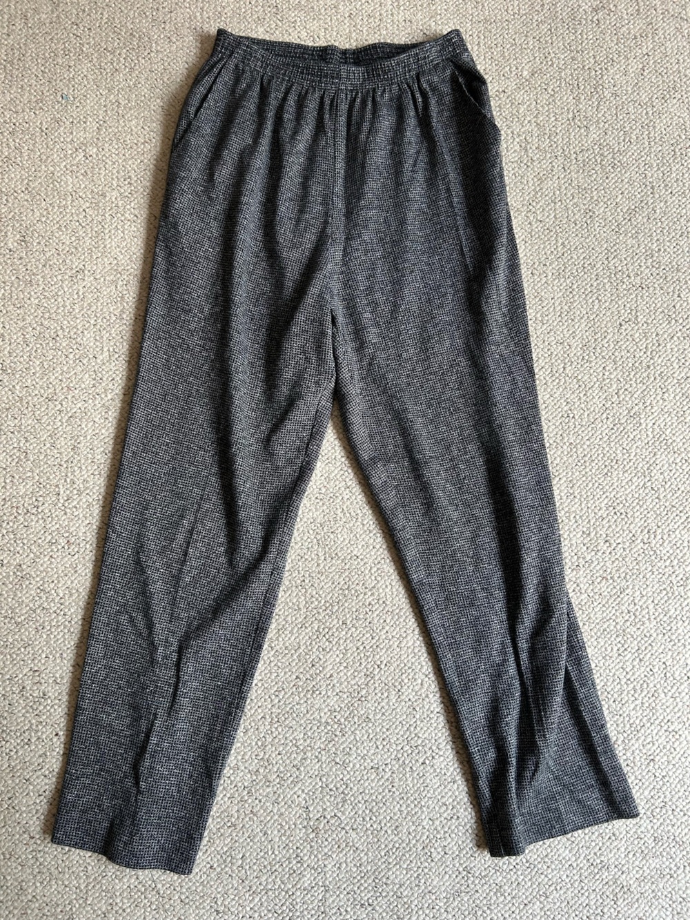 Vintage Alfred Dunner Women's Knit Pants in Charcoal Heather